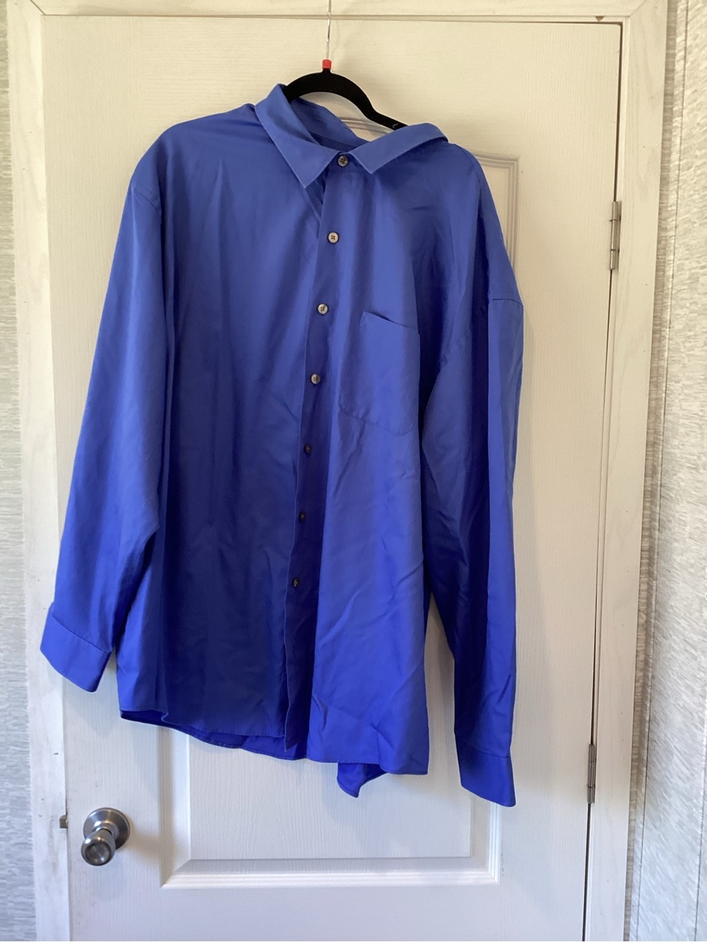 Van Heusen Men's Royal Blue Long-Sleeve Button-Down Shirt XL EUC
